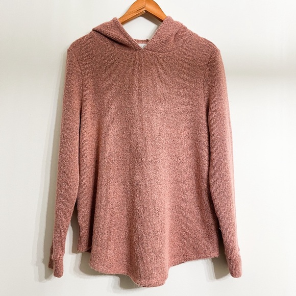 LOFT Sweaters - LOFT Knit Pullover Sweater Size L Long Sleeves Peach Color Hoodie Comfy Casual